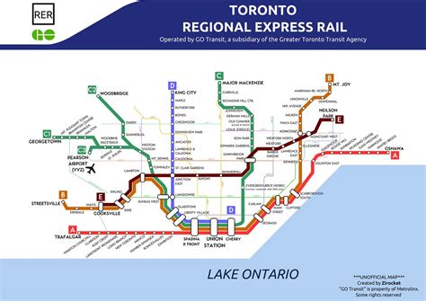 Toronto Regional Express Rail (GO RER) System map | A possib… | Flickr