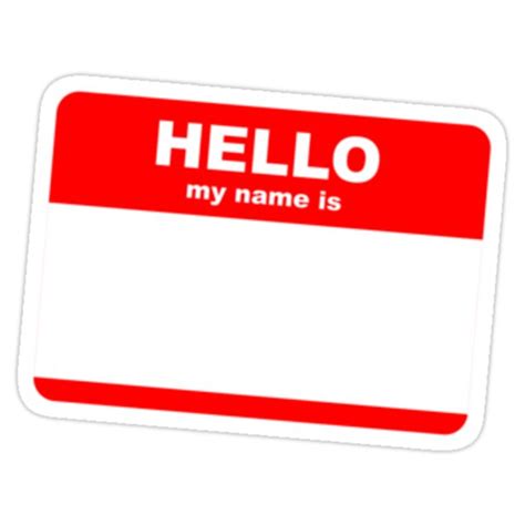 "Hi, my name is ........" Stickers by Stuart Stolzenberg | Redbubble