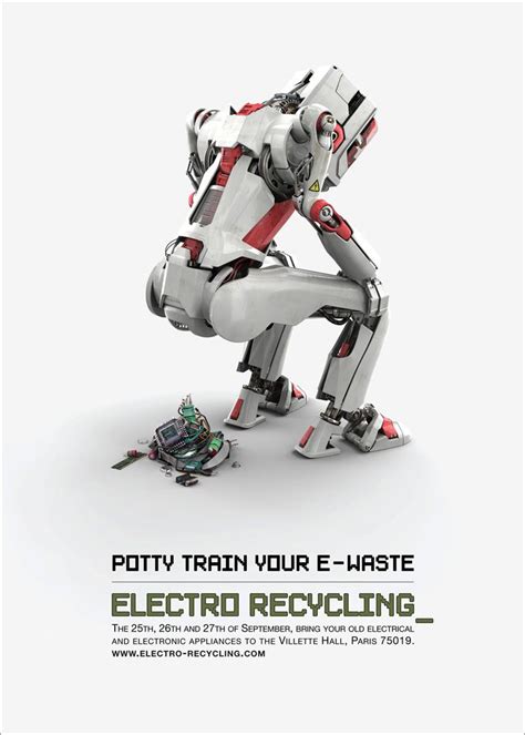 Electro Recycling: Robot | Print ads, Funny ads, Creative advertising