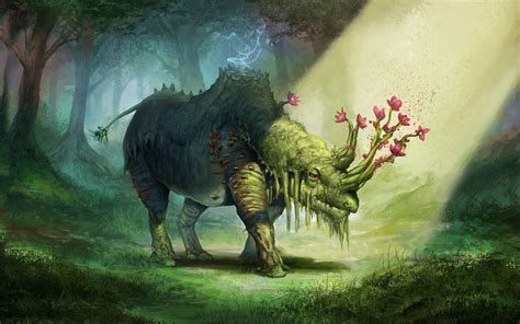 Magical forest creature wallpaper | Fantasy forest, Forest creatures ...