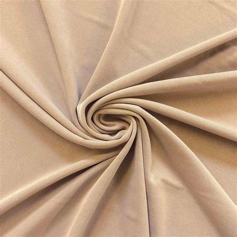 Tan ITY Fabric Polyester Lycra Knit Jersey 2 way Spandex | Etsy