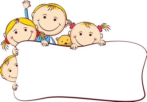 Download Cute Frame Kids Cartoon Drawing Free Download PNG HD Clipart ...