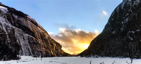 Avalanche Lake - Adirondacks NY. Took a 10 mile snowshoe and a night ...