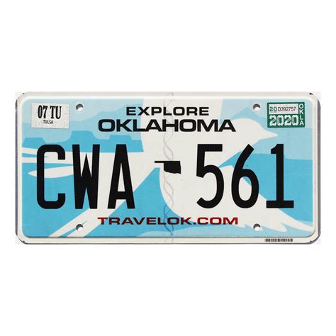 2020 Oklahoma Explore #CWA-561 | Old OK License Plates