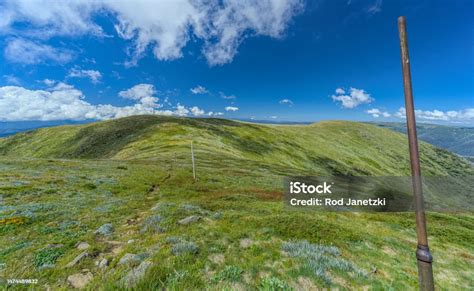 Hiking Down From The Mount Bogong Summit Stock Photo - Download Image ...