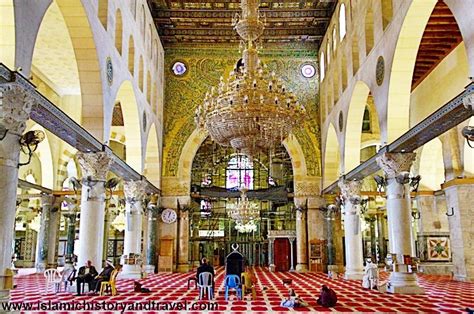 Interior of the al-Aqsa (al Aqsa) Mosque in Jerusalem