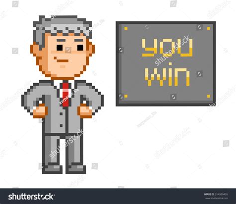 Vector Pixel Art You Win Video Stock Vector (Royalty Free) 314990495 ...