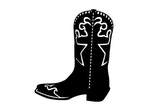 Silhouette Cowboy Boots Clipart | ubicaciondepersonas.cdmx.gob.mx