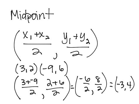 Using the Midpoint Formula | Math, geometry, Midpoint Formula | ShowMe