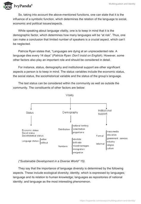 Multilingualism and Identity - 1523 Words | Essay Example