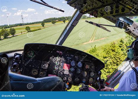 AHLEN, GERMANY - JUN 5, 2016: Cockpit View of a Bell UH-1 Huey ...