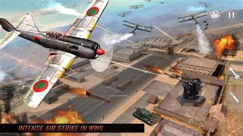 WW2 Naval Gunner Battle Air Strike: Free War Games - Airforce Shooter ...