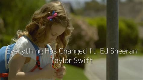 Taylor Swift Everything Has Changed Lyrics Youtube