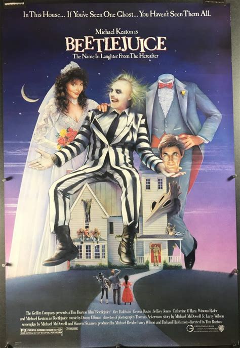 BEETLEJUICE, Original Vintage Tim Burton Movie Poster - Original ...