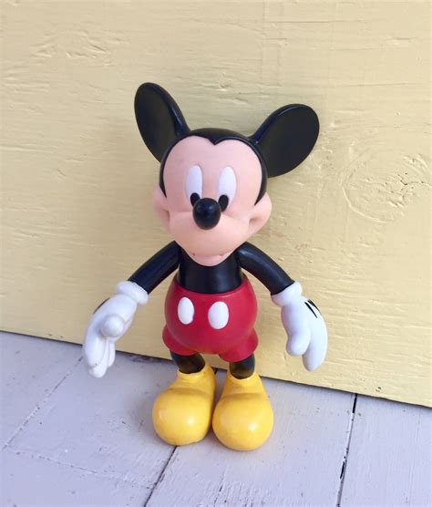 Vintage Mickey Mouse Figurine, Pose-able Mickey Mouse Figurine, Large ...