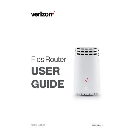 Verizon Fios Router G3100 User Manual