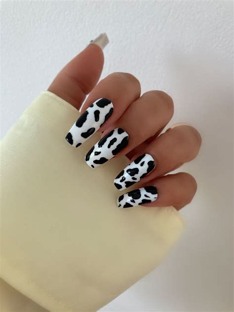 Cow print nails. Nail art. @beautybycharlotte39 | Best acrylic nails ...