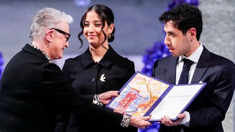 Teenage children of jailed Narges Mohammadi accept her Nobel Peace ...