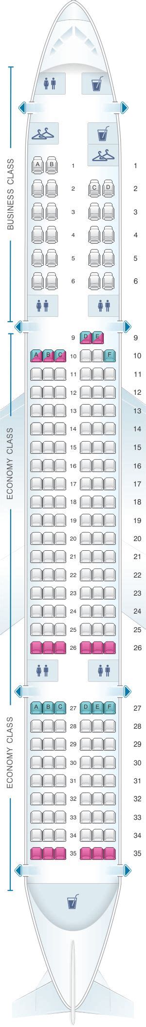 Seat Map Azal Azerbaijan Airlines Boeing B757 200 | Airline seats ...