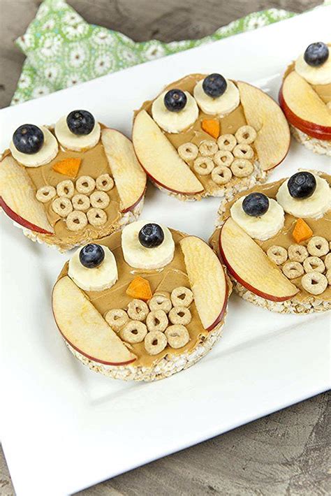 Fun Food For Kids: Owl Rice Cakes | Healthy Ideas for Kids | Snacks ...