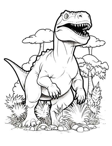 50 Dinosaur Coloring Pages: Printable Fun Sheets