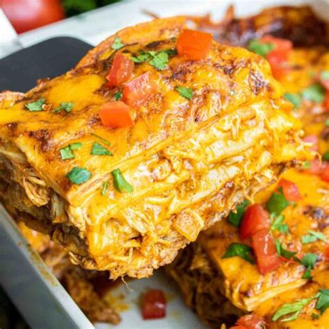 Easy Chicken Enchilada Casserole Recipe - Home. Made. Interest.