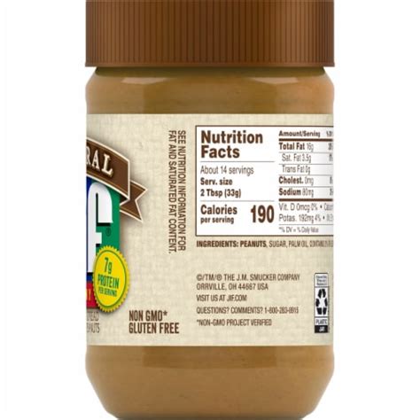 Jif Natural Creamy Peanut Butter, 16 oz - QFC