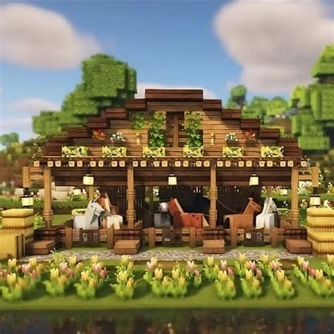 The BEST Minecraft House Ideas | Cute Horse Stable | Minecraft houses ...