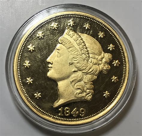 1849 $20 Gold Liberty Replica Coin | Property Room