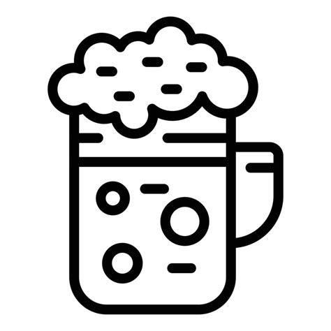 Beer mug icon, outline style 15689715 Vector Art at Vecteezy