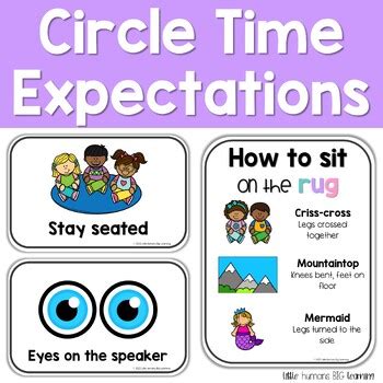 Circle Time Expectations Visual Directions Posters | TPT