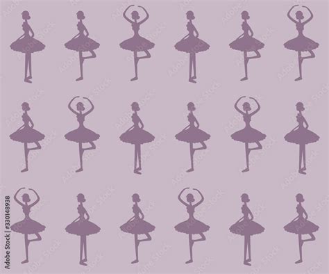 Ballerina Silhouette Vector Background Stock Illustration | Adobe Stock