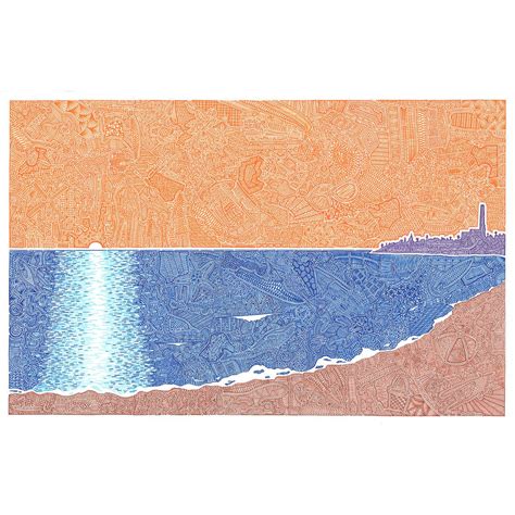 Art Print - Village by the Sea - Viz Art Ink