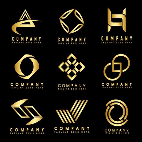 Set of company logo design ideas Vector | Free Download