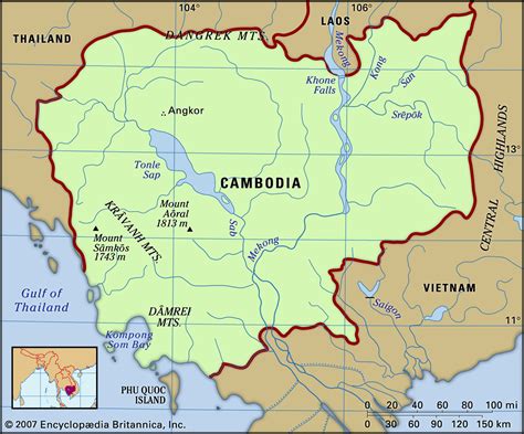 Capital Of Cambodia Map - Ashlie Ortensia