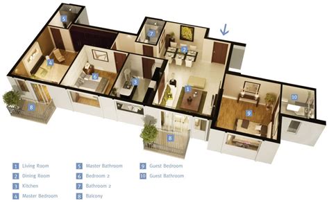 3 Bedroom One Floor House Design Plans - Home Alqu