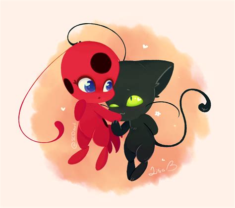 Tikki and Plagg - Miraculous Ladybug fan Art (40528923) - fanpop