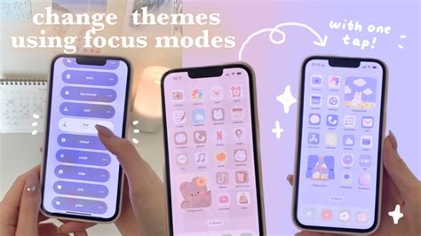 how to switch iPhone themes using focus modes | iOS 16 homescreen ...