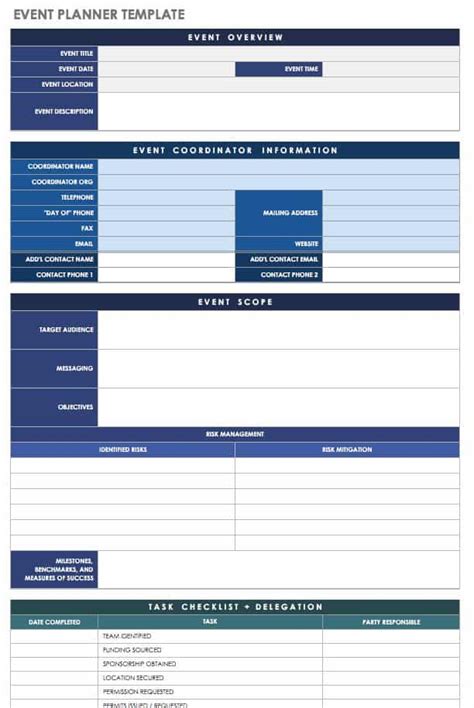 Event Planning Checklist Template Excel Free ~ Excel Templates