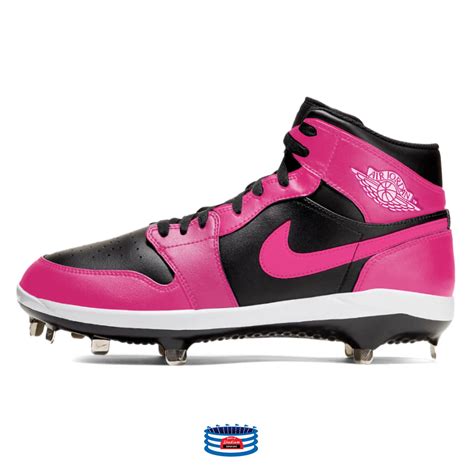 "Hot Pink" Jordan 1 Retro Cleats – Stadium Custom Kicks