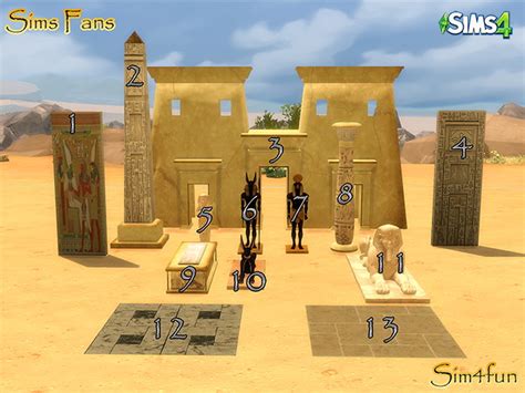 Egyptian Stuff by Sim4fun at Sims Fans » Sims 4 Updates