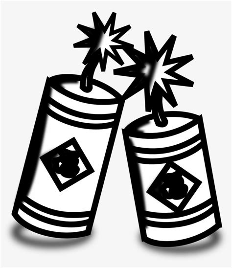 Download Firecracker Clipart Black And White - Crackers Images Black ...