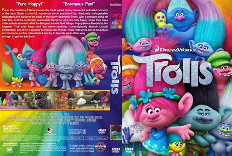 Trolls dvd cover (2016) R1 Custom