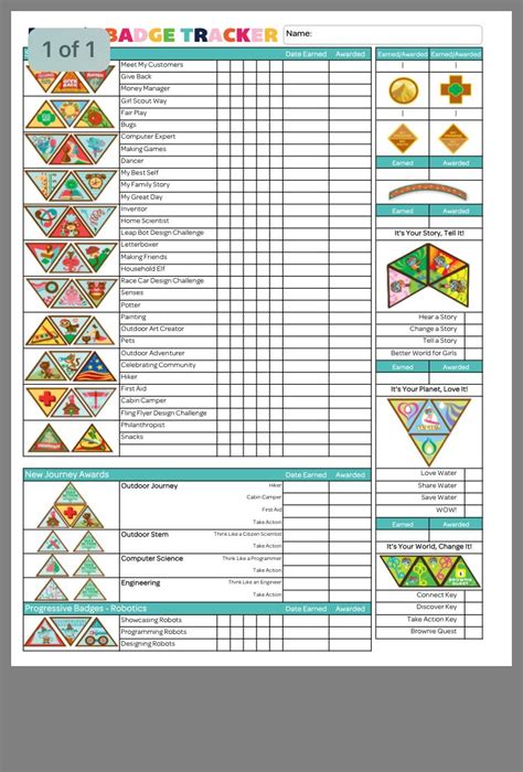 Printable Girl Scout Brownie Activities