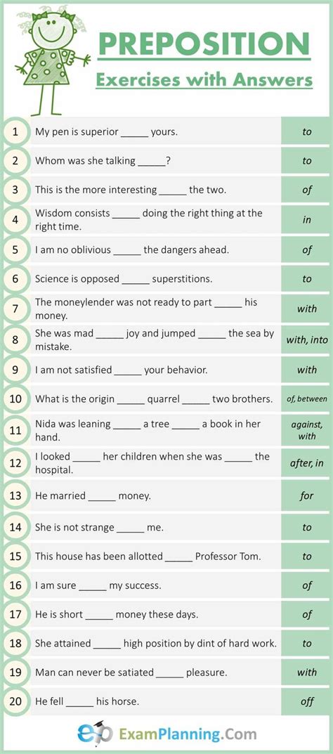 Preposition Worksheets For Grade 10 Icse | apple-of-love