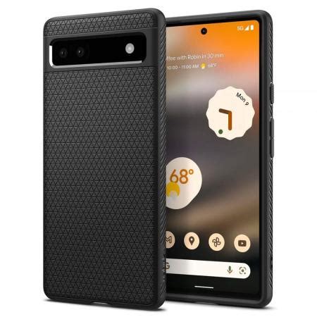 Spigen Liquid Air Matte Black Case - For Google Pixel 6a