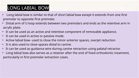 LABIAL BOW.pptx orthodontics required for bds | PPT