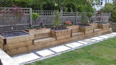 Garden Design Ideas Using Sleepers - Image to u