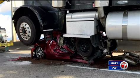 Washington woman survives crash after semi-truck crushes car, folds it ...