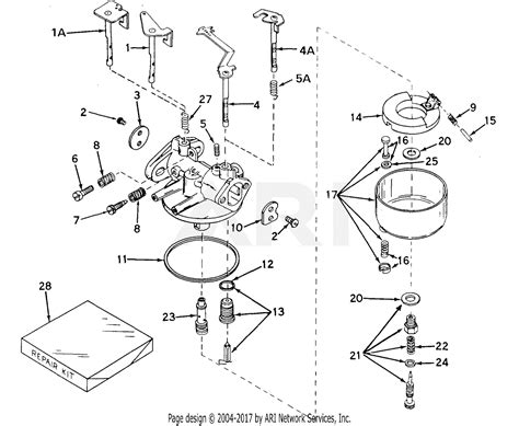 Tecumseh WALBRO-631498 631498-WALBRO Parts Diagram for Carburetor